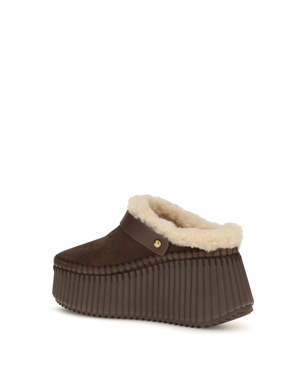 Chloé Brown Chloé Nama Wedge Mules