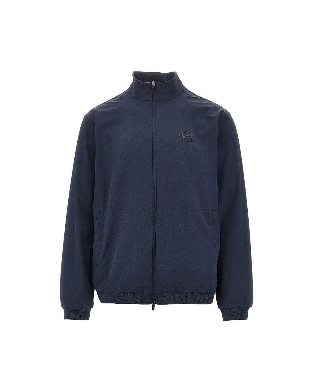 EA7 Blue Ventus7 Full-Zip Sweatshirt for men