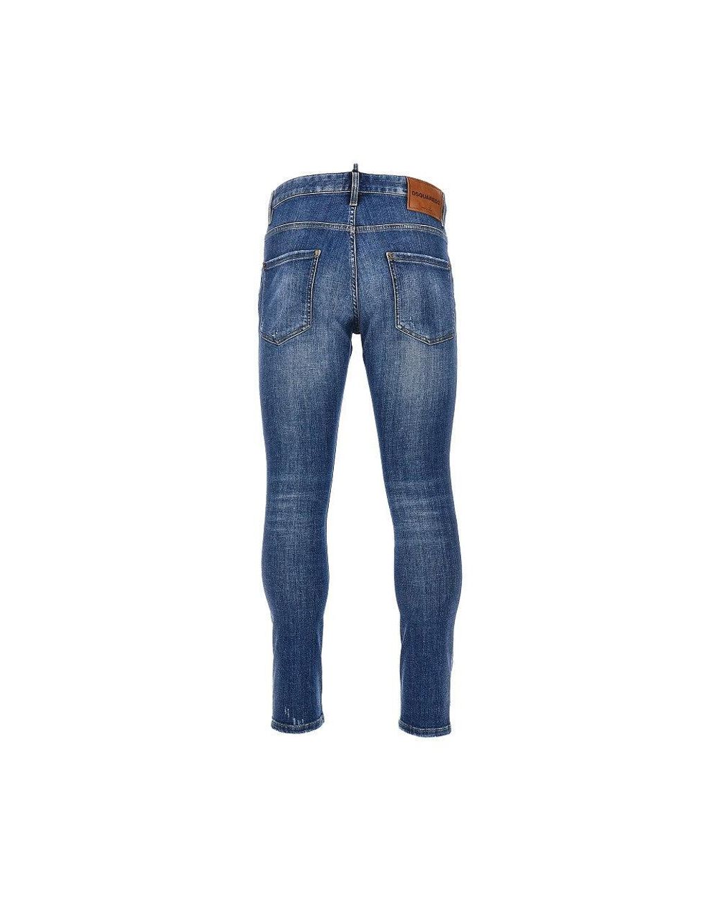 DSquared² Blue Stretch Denim Skater Jeans for men