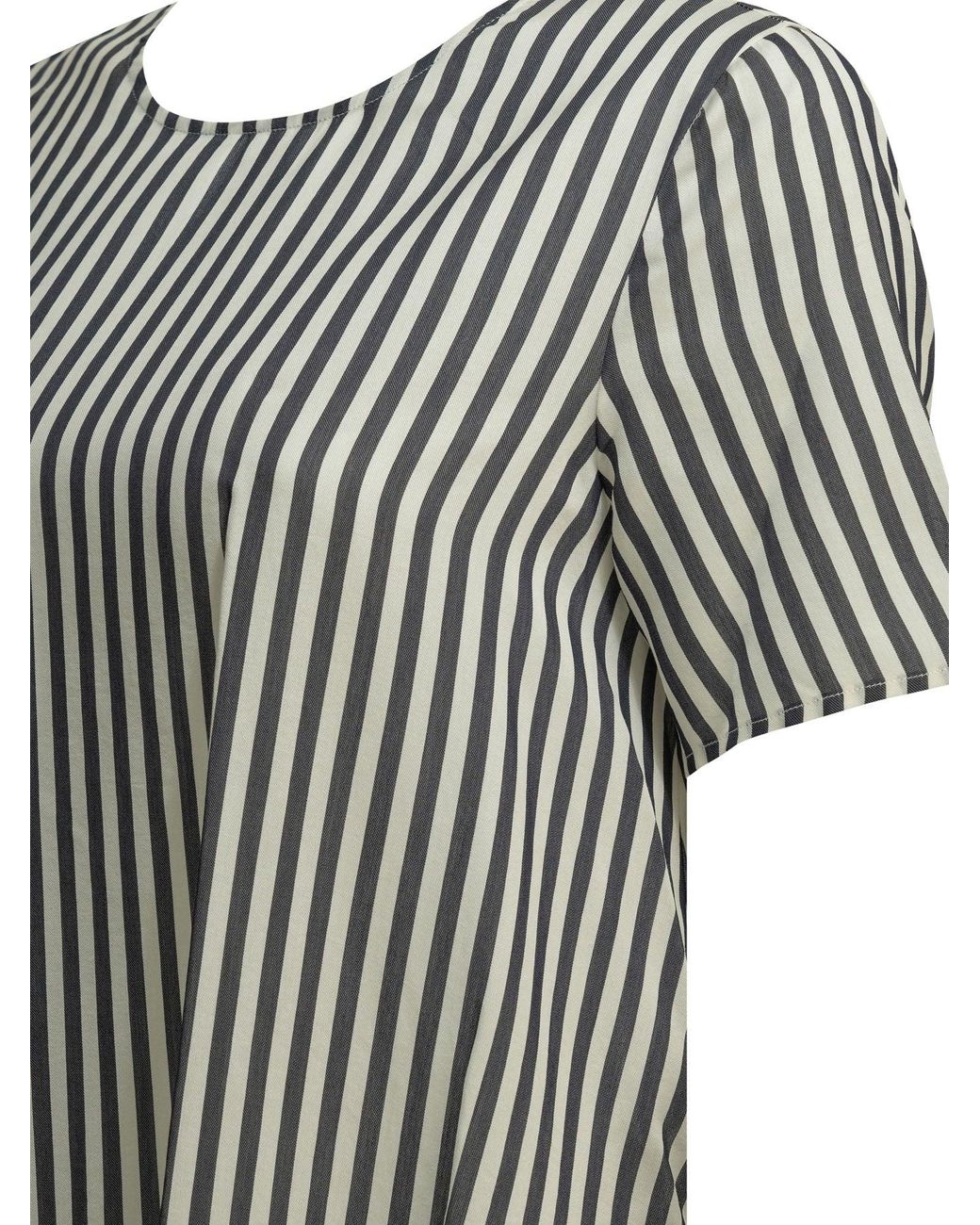 Apuntob Gray Cotton Silk Dress