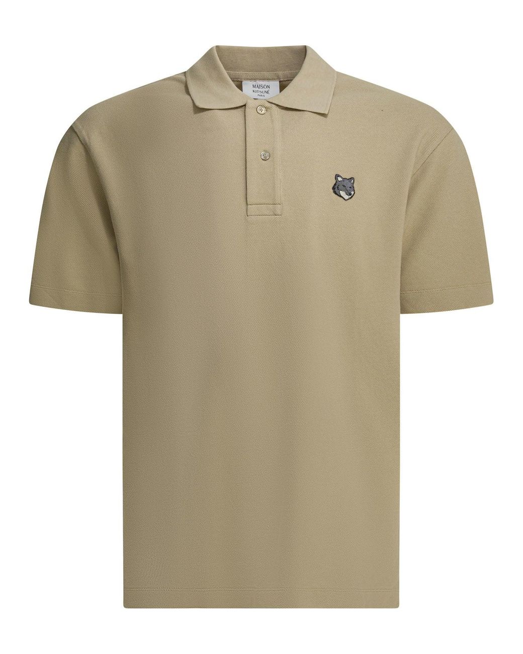 Maison Kitsuné Green Cotton Polo Shirts for men