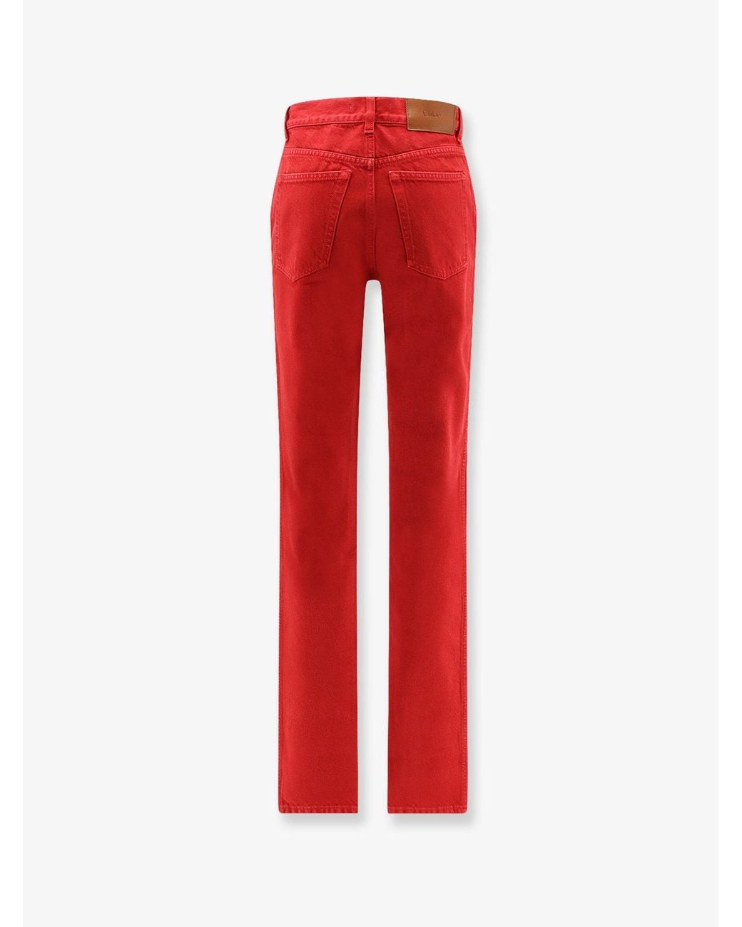 Chloé Red Cotton Trousers