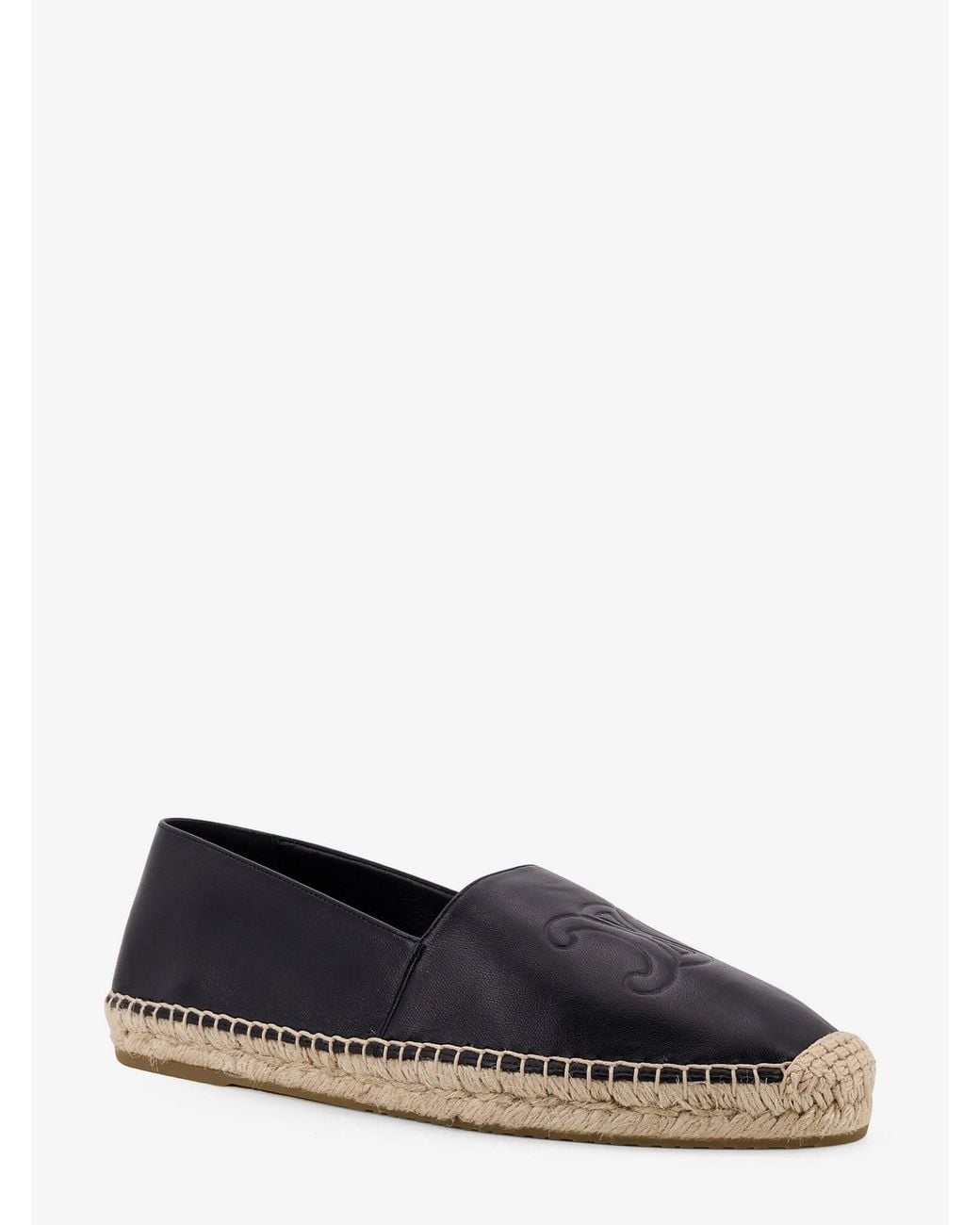Céline White Leather Espadrilles With Triomphe Detail for men