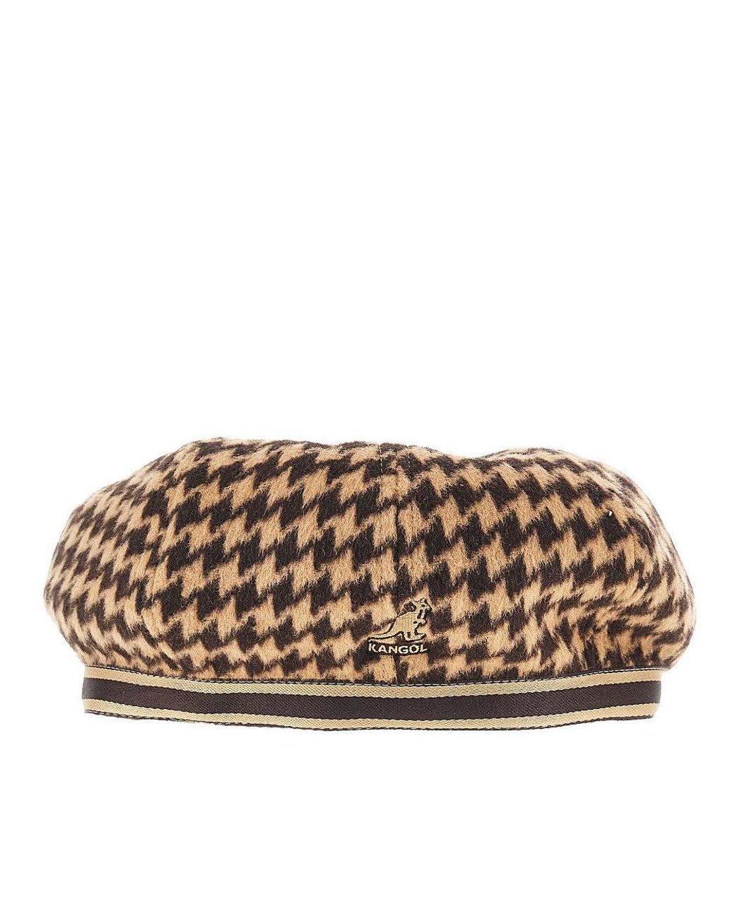 Kangol Brown Block Zig Driving Cap for men