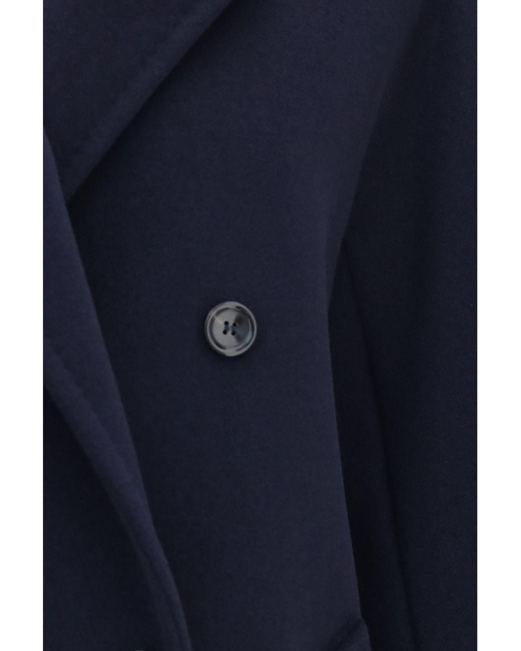 Max Mara Blue Rebus Double-Breasted Jacket