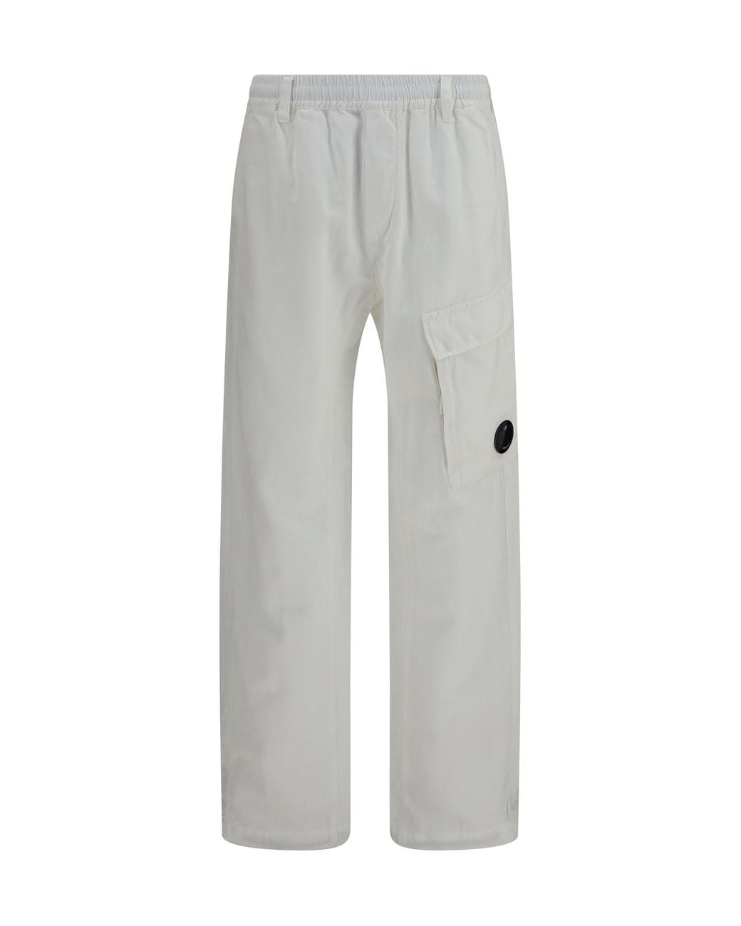 C P Company Gray Cotton Rip-Stop Boxy Lens Cargo Pants for men
