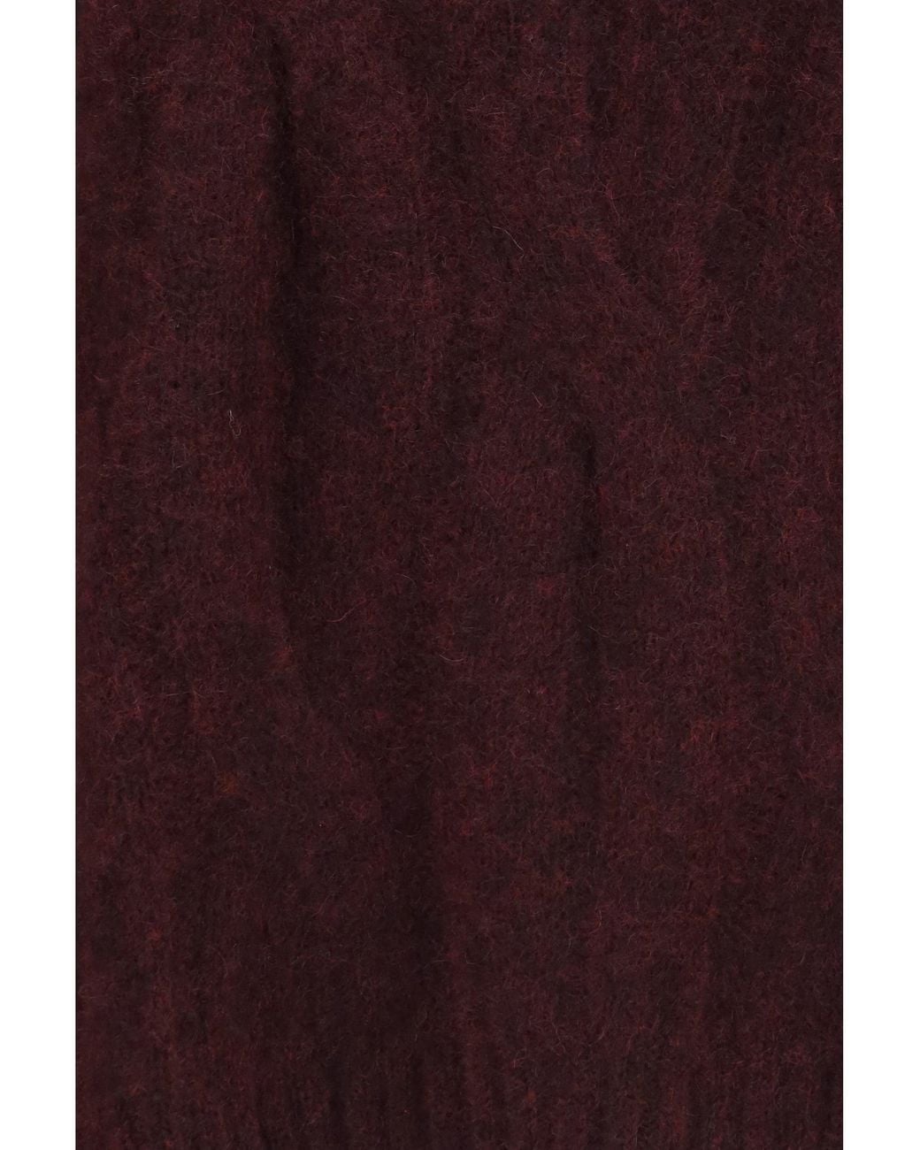 Allude Red Cashmere Silk Sweater Voluminous Sleeves