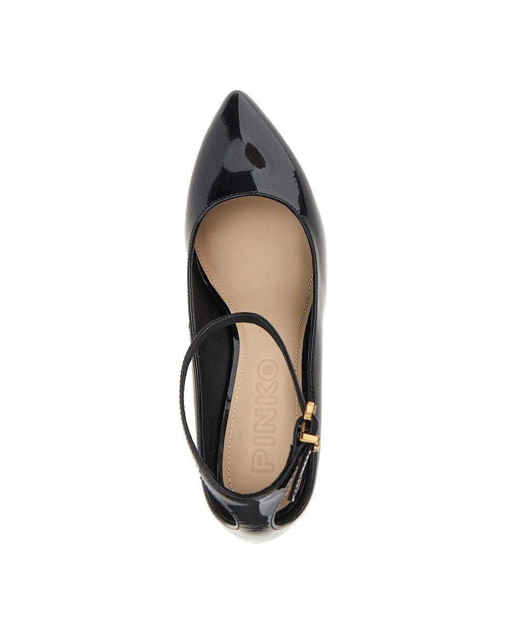 Pinko Blue Patent-Leather Pumps