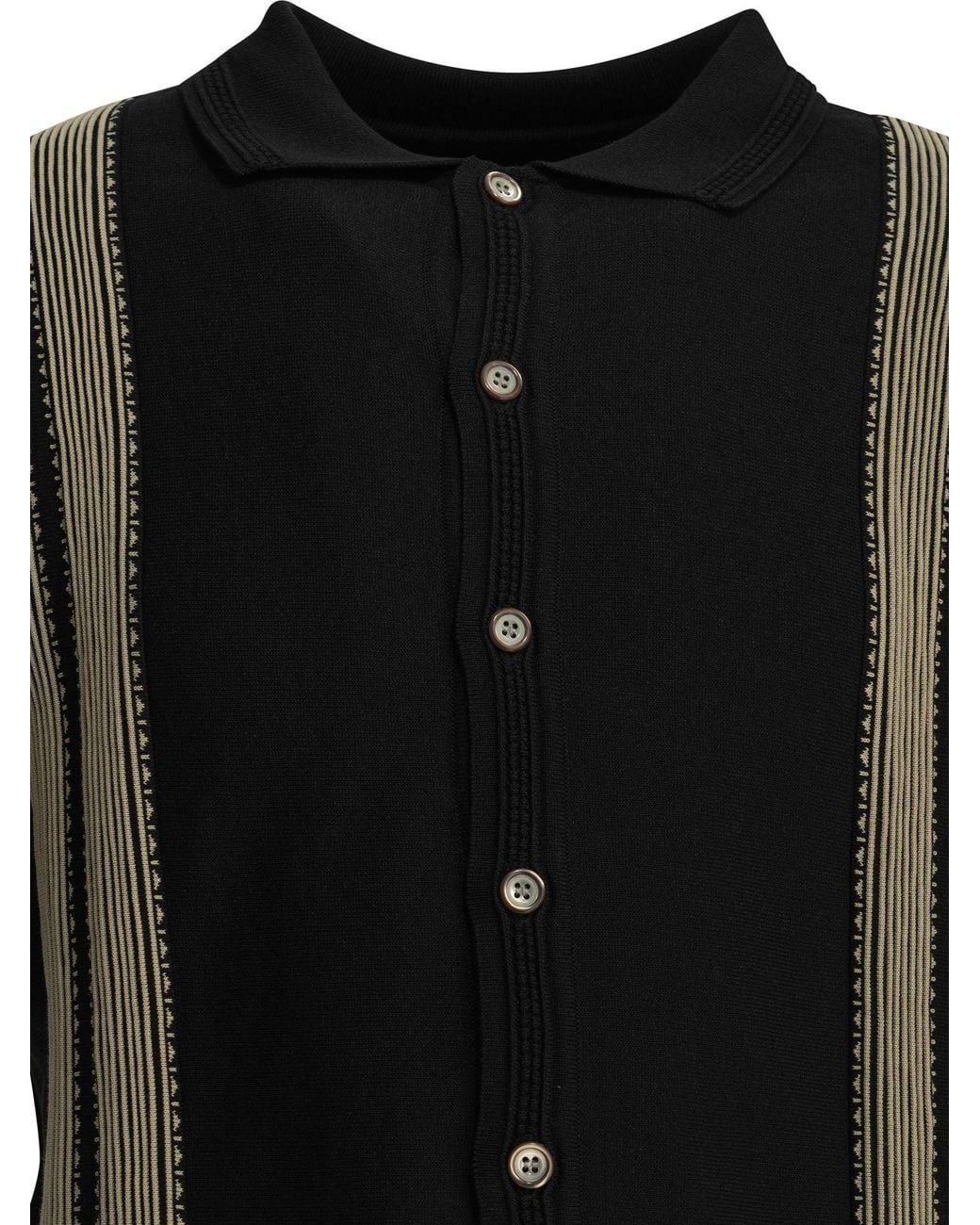 Kapital Black Tennessee Aloha Polo Shirt for men