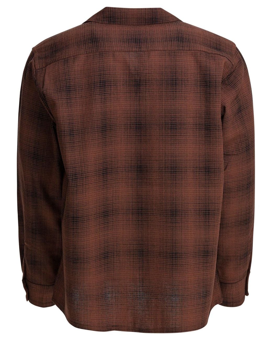 Needles Brown Checked Wool "One-Up" Shirt for men