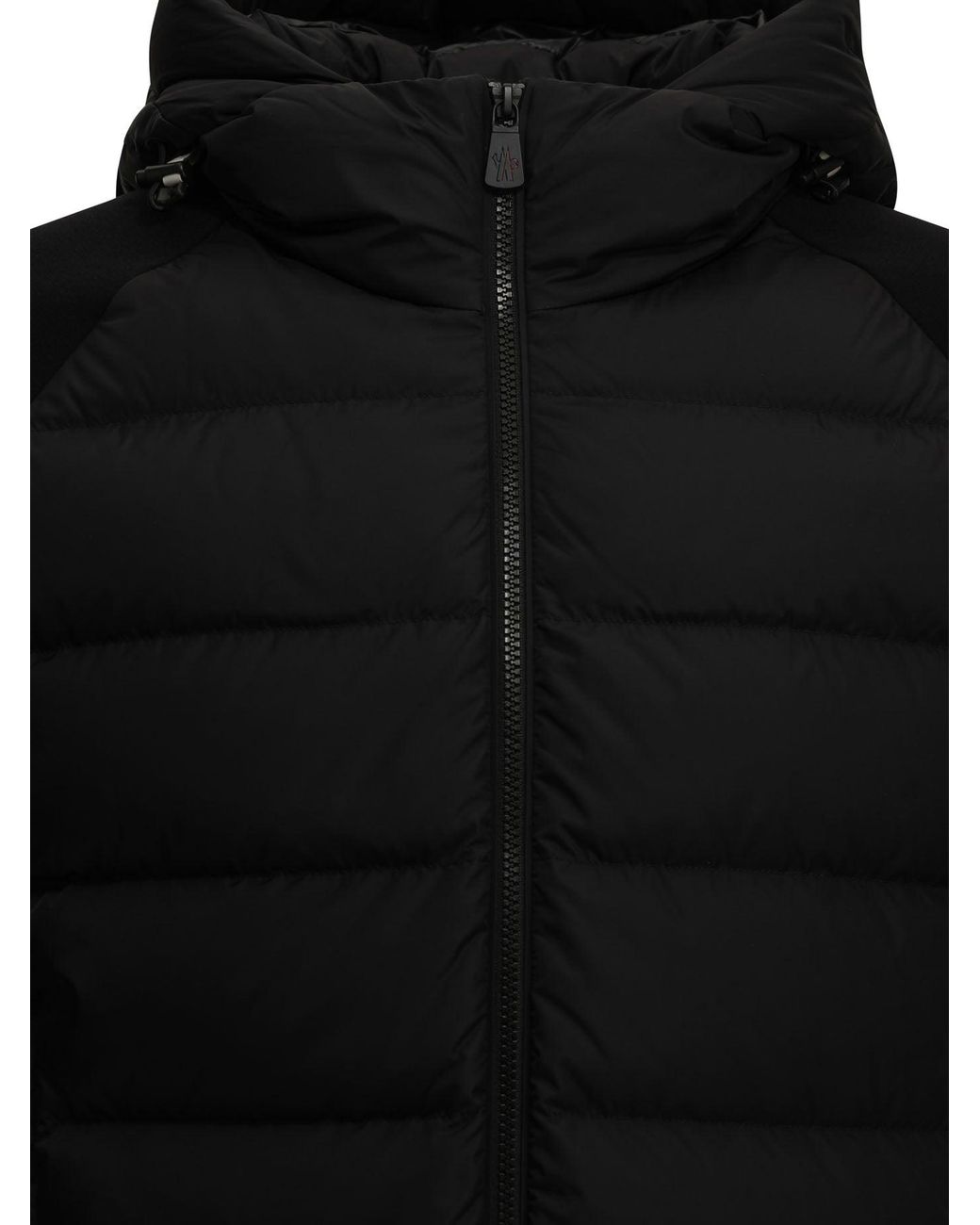Moncler Black Padded Zip-Up Sweatshirt for men