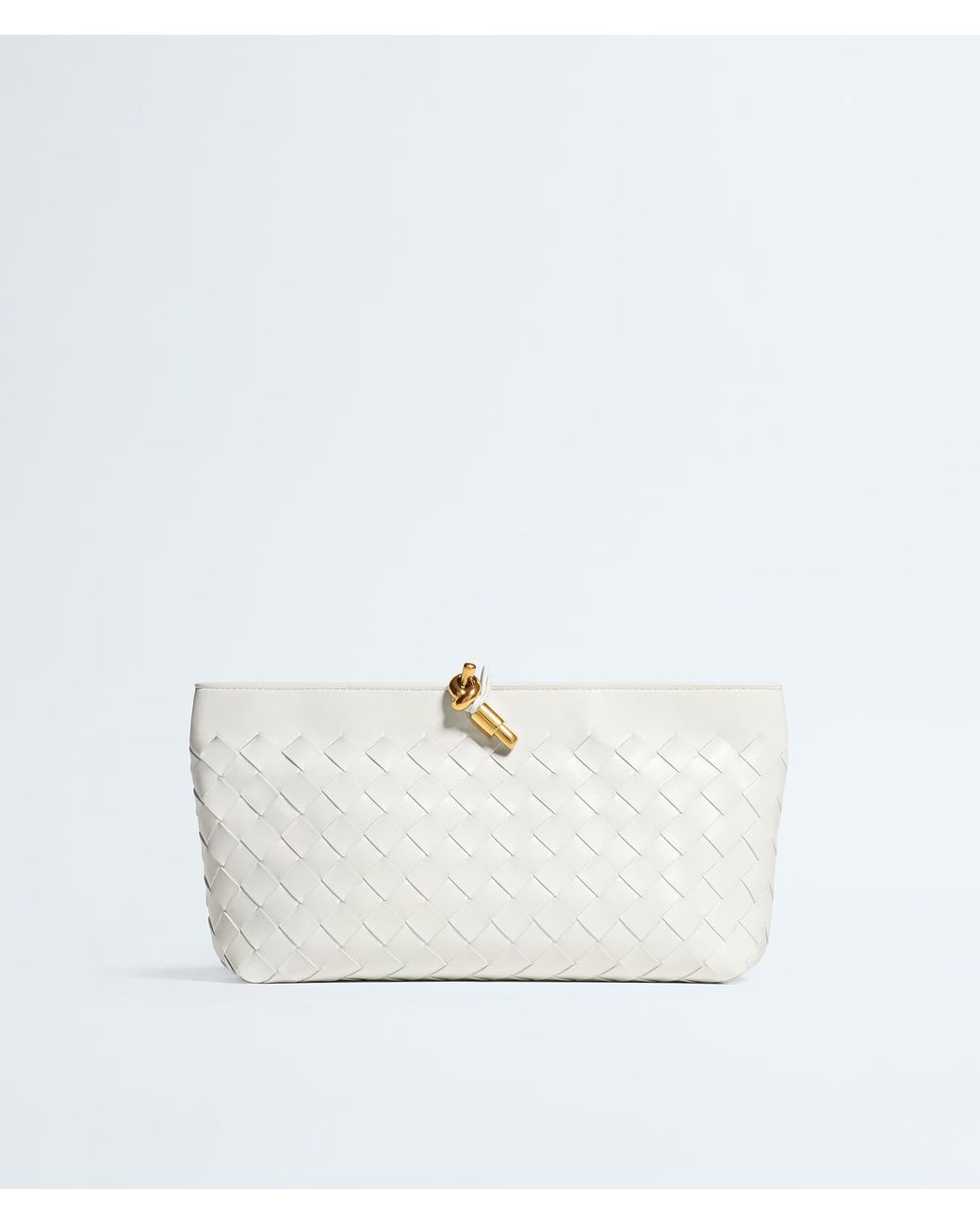 Bottega Veneta White Andiamo Boat Medium Pouch