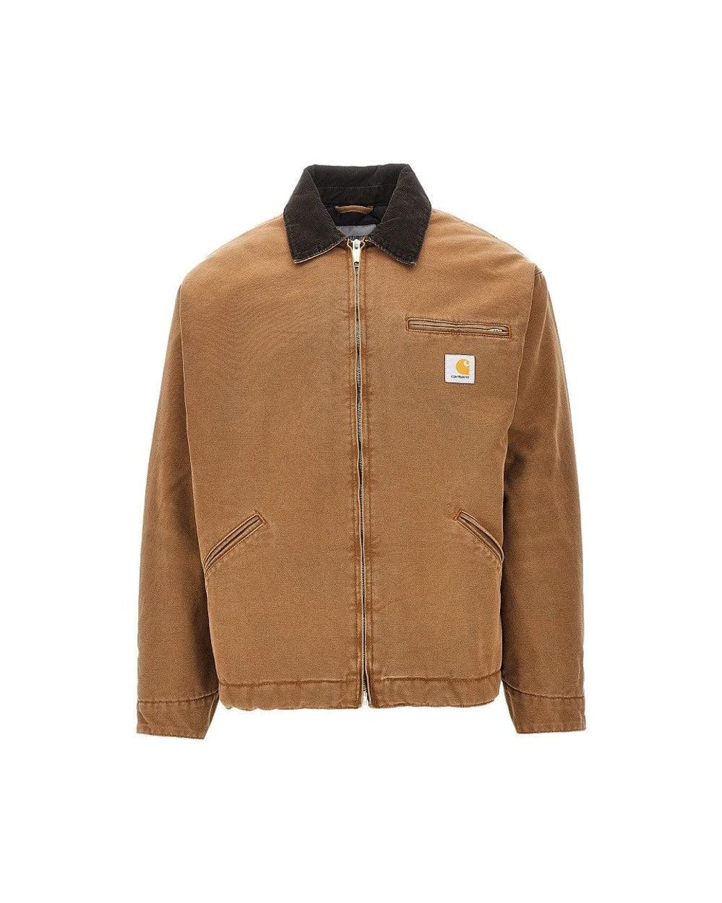 Carhartt Brown 'Og Detroit' Canvas Jacket for men