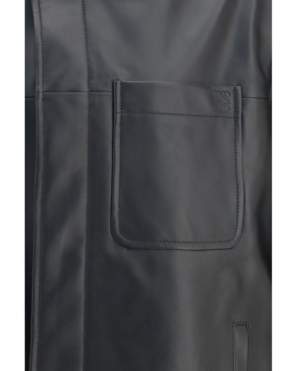 Loewe Gray Lambskin Workwear Jacket for men