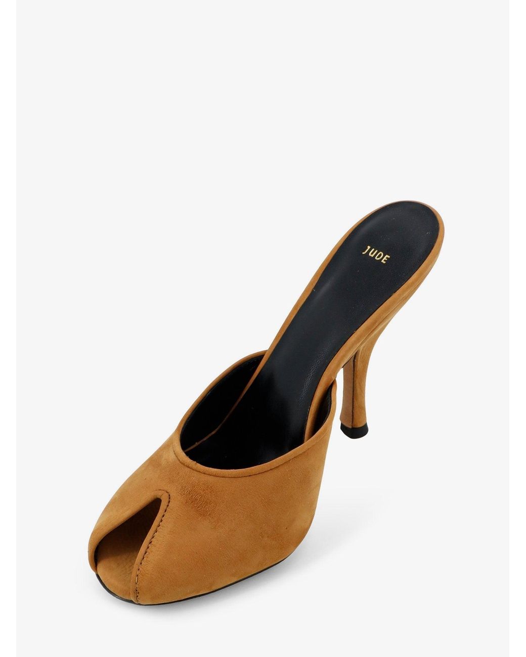 Jude White Suede Date Mule Sandals
