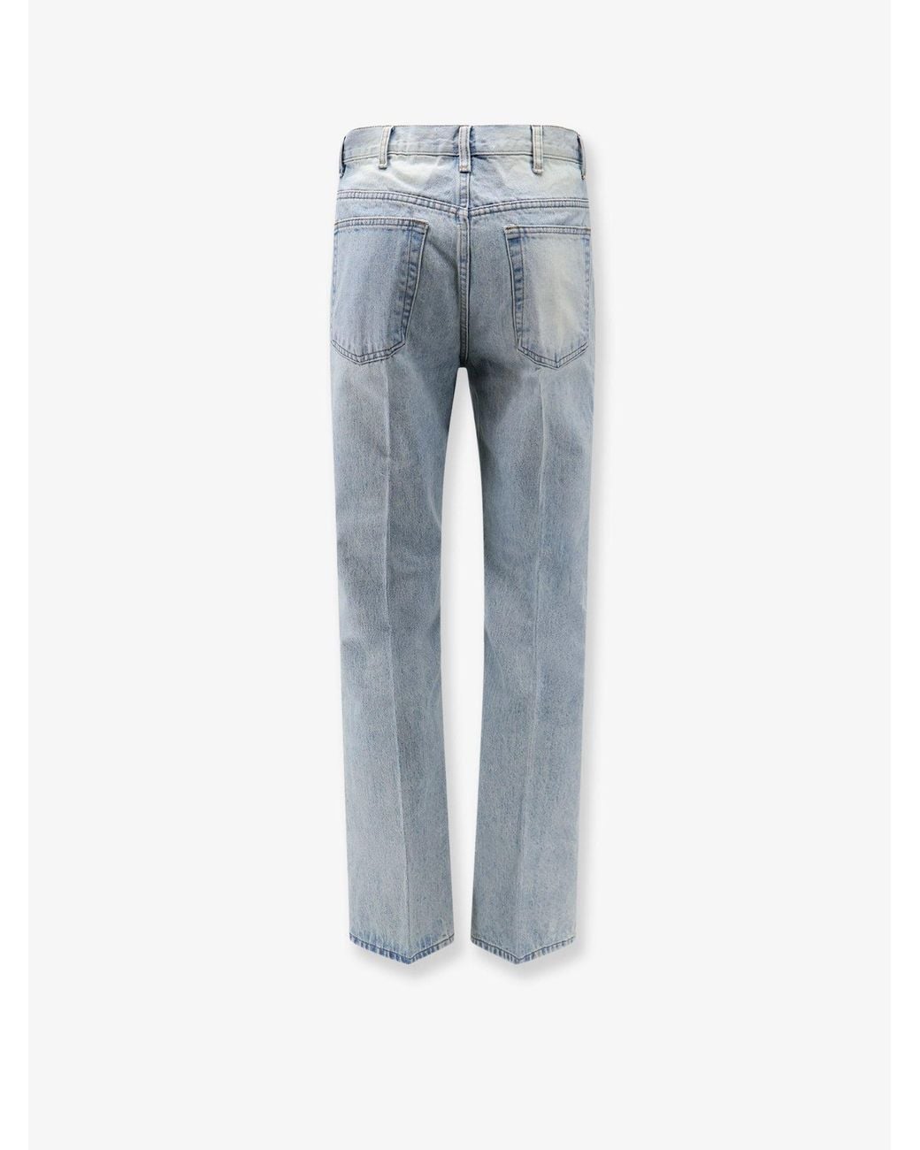 TONYWACK Blue Flared-Leg Cotton Jeans Faded Light for men