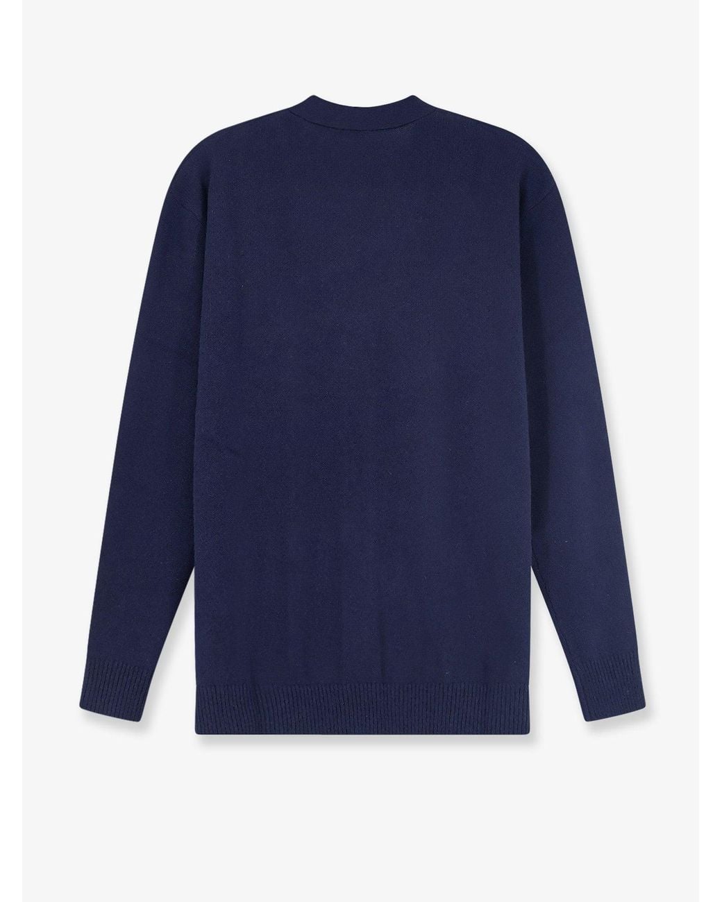 Aspesi Blue Wool And Cashmere Blend Cardigan