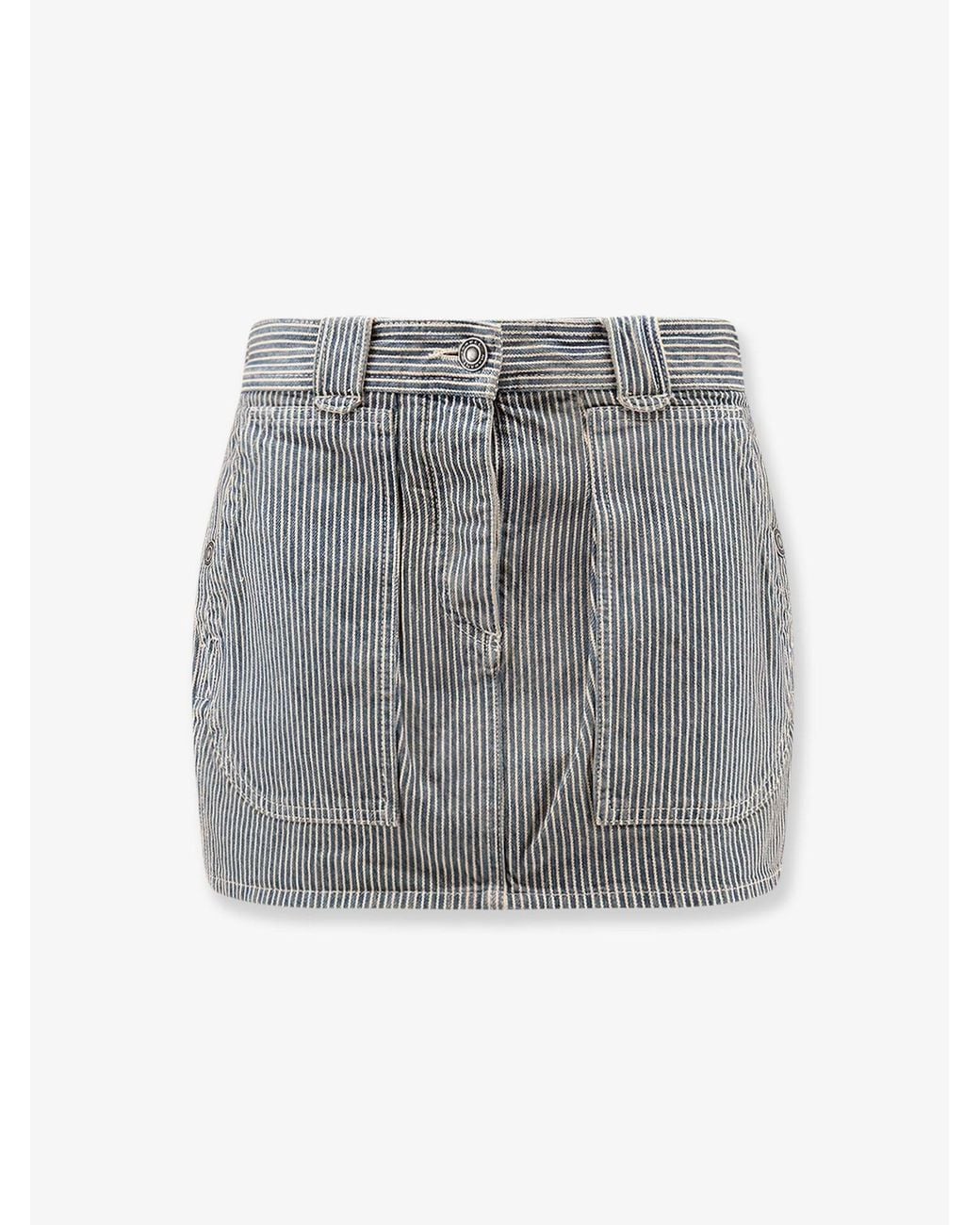 Isabel Marant Gray Skirt Estera Cotton