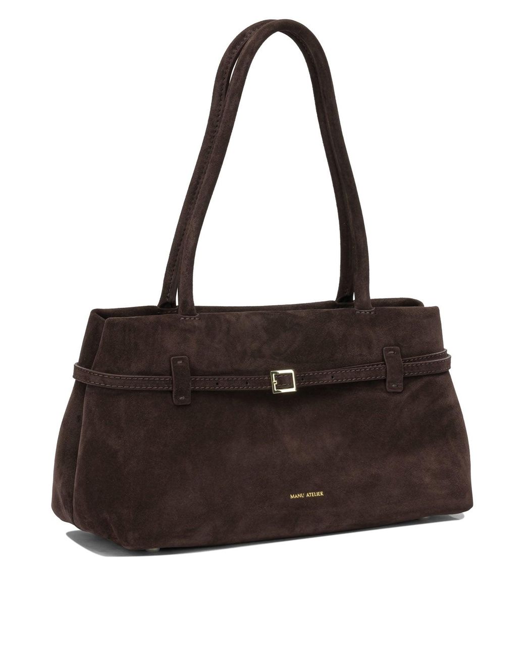 MANU Atelier Brown "Le Cambon East West" Medium Shoulder Bag