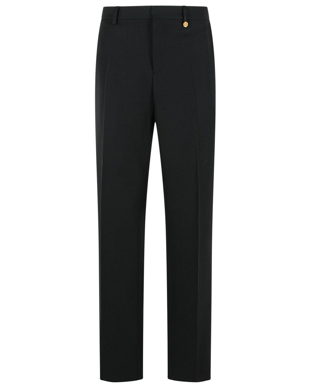 Versace Black Virgin Wool Trousers for men