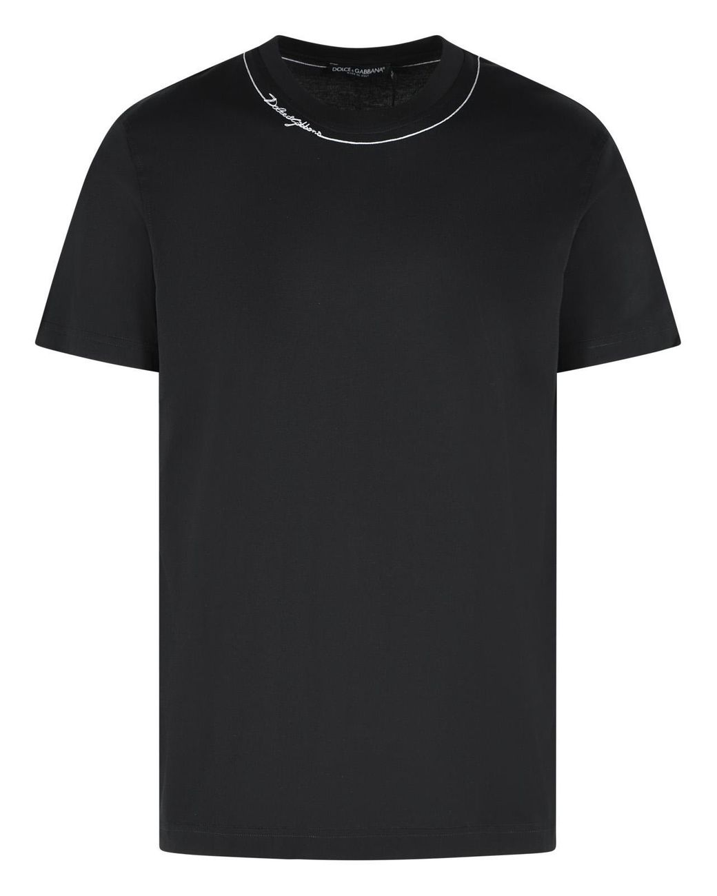 Dolce & Gabbana Black Dolce & Gabbana Cotton T-Shirt for men
