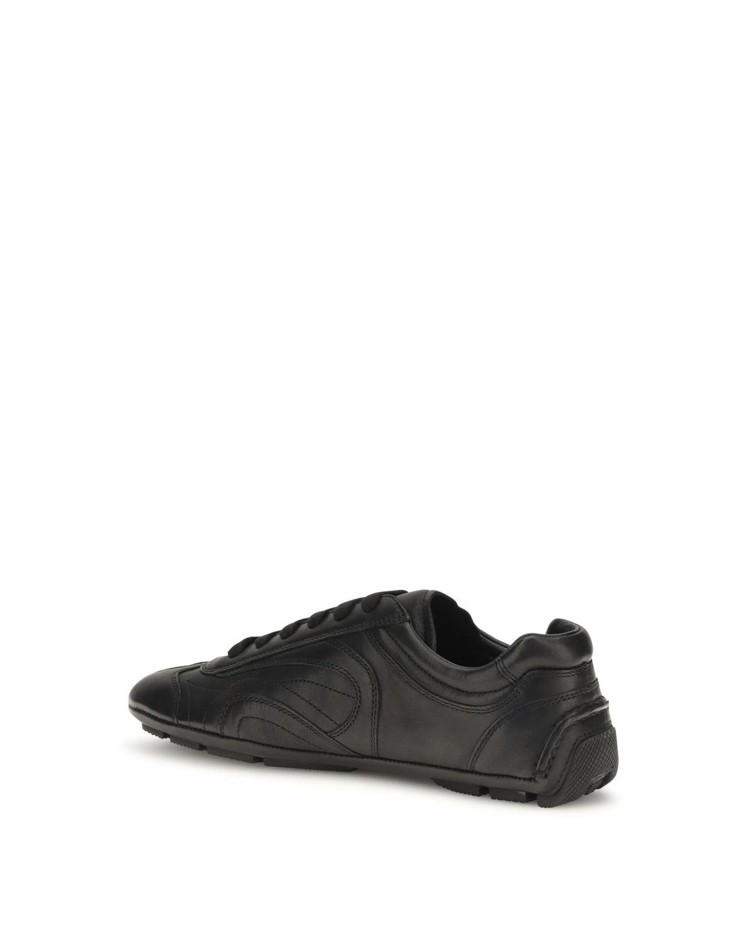 Prada Black Lace-Up Sneakers for men