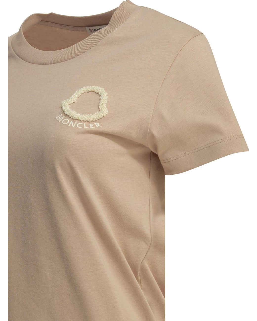 Moncler Natural Crew-Neck T-Shirt