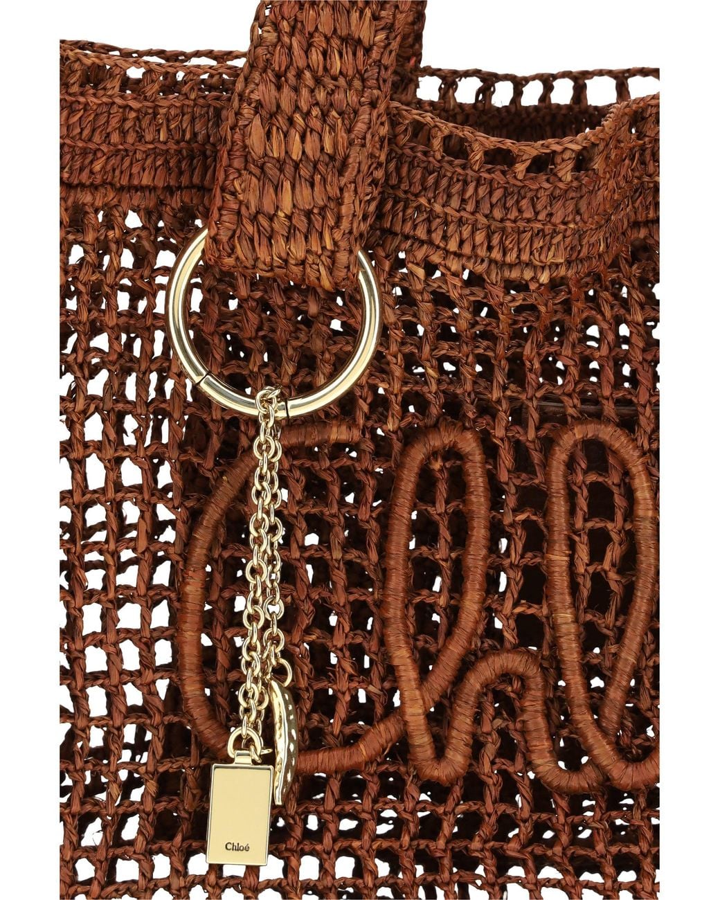 Chloé Brown Chloã East-West Summer Banana Raffia Tote Bag