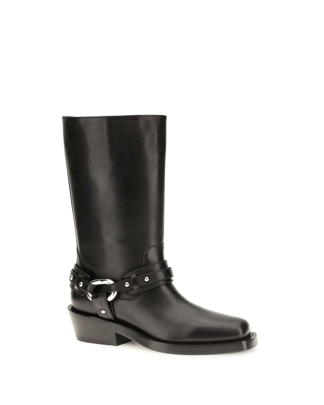 Rabanne Black Rabanne Leather Buckle Snkle Boots