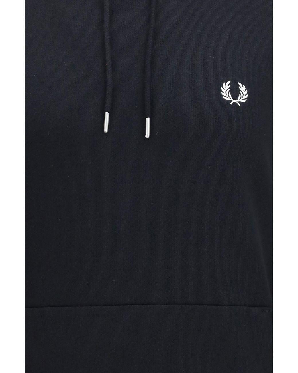 Fred Perry Blue Hoodie With Striped Cuffs for men