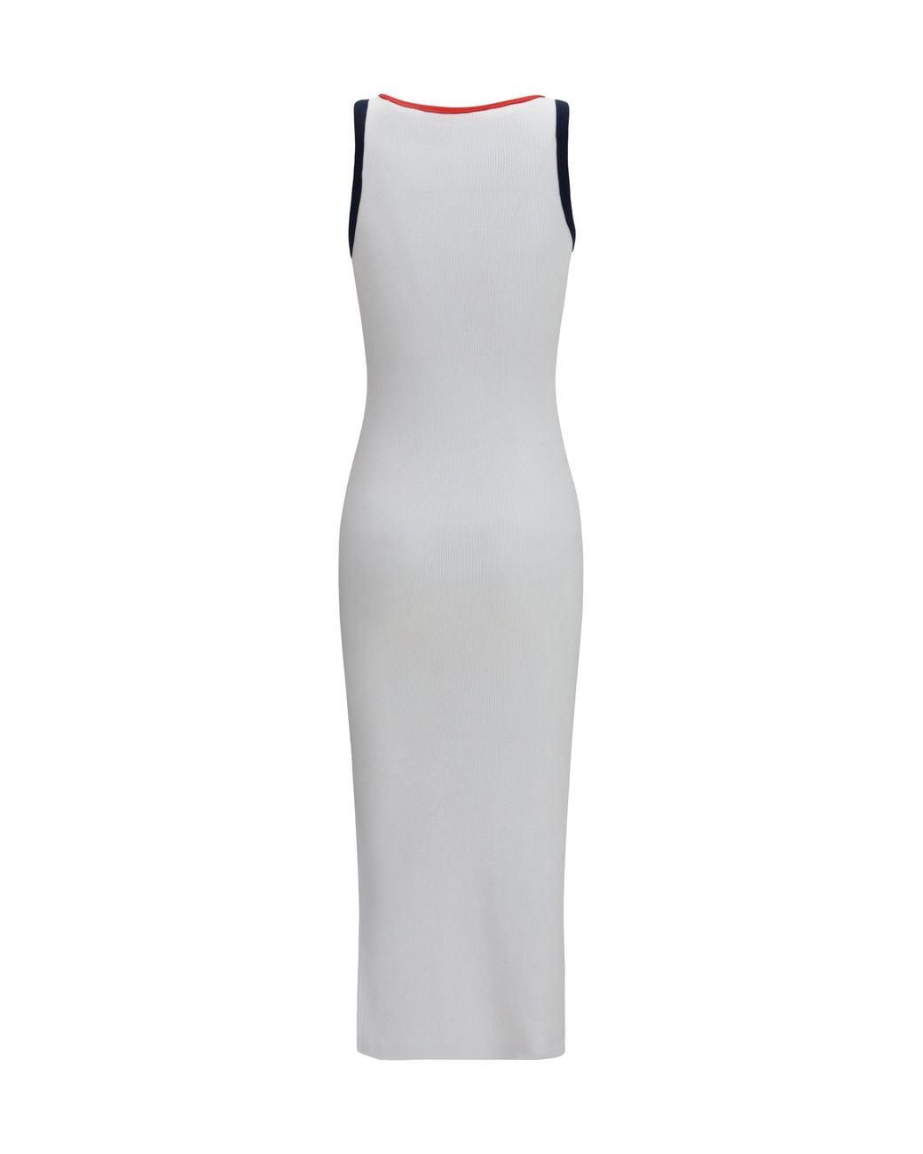 Fiorucci White Midi Dress Ribbed Cotton