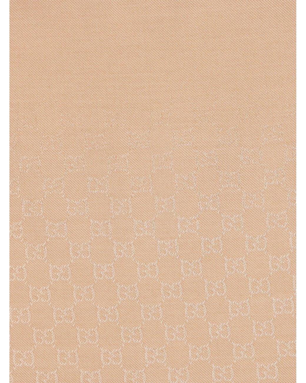 Gucci White Gg Wool Scarf