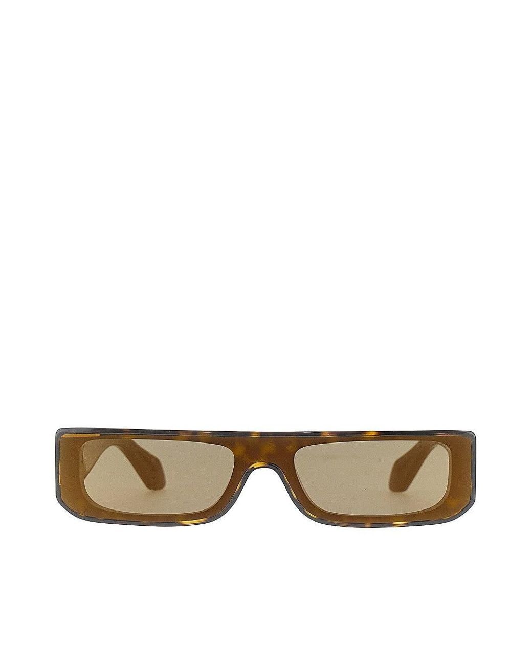 Alaïa Brown Rectangular Shield Sunglasses