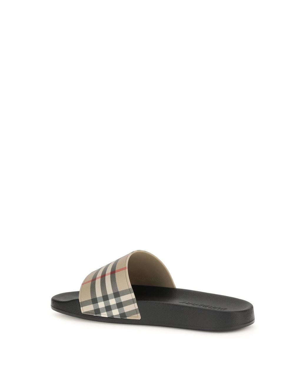 Burberry White Check Slides for men