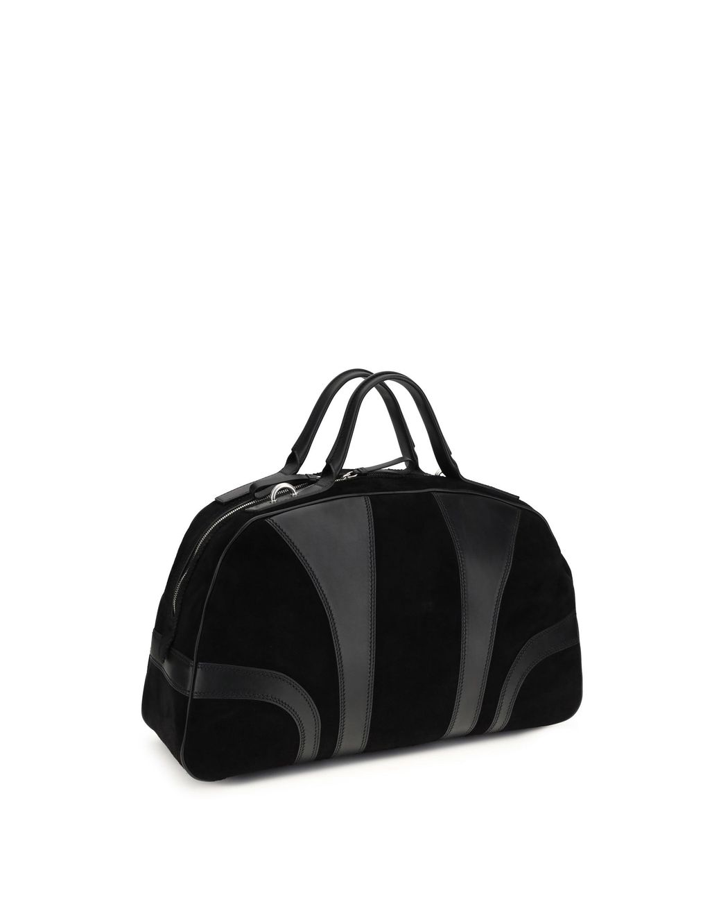 Dries Van Noten Black Leather Travel Bag for men
