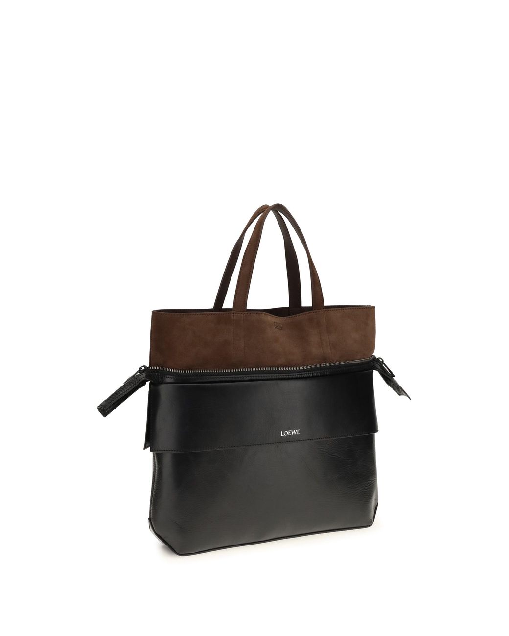 Loewe Black Tote Bag Small Switch Calfskin-Espresso Calf Leather Shoulder for men