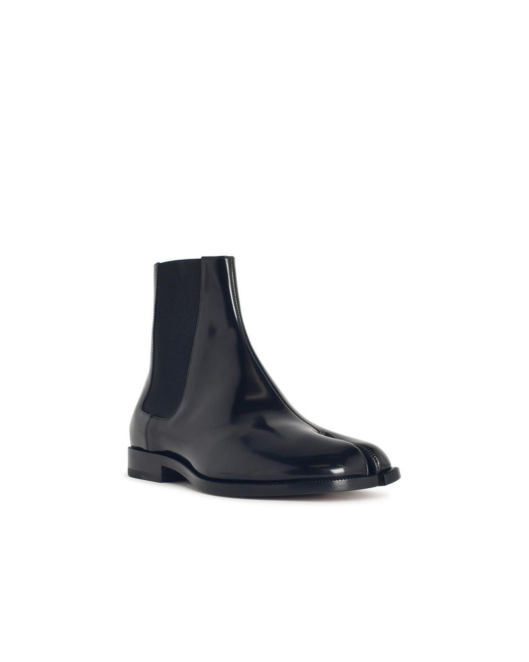 Maison Margiela Blue Leather Tabi Ankle Boots for men
