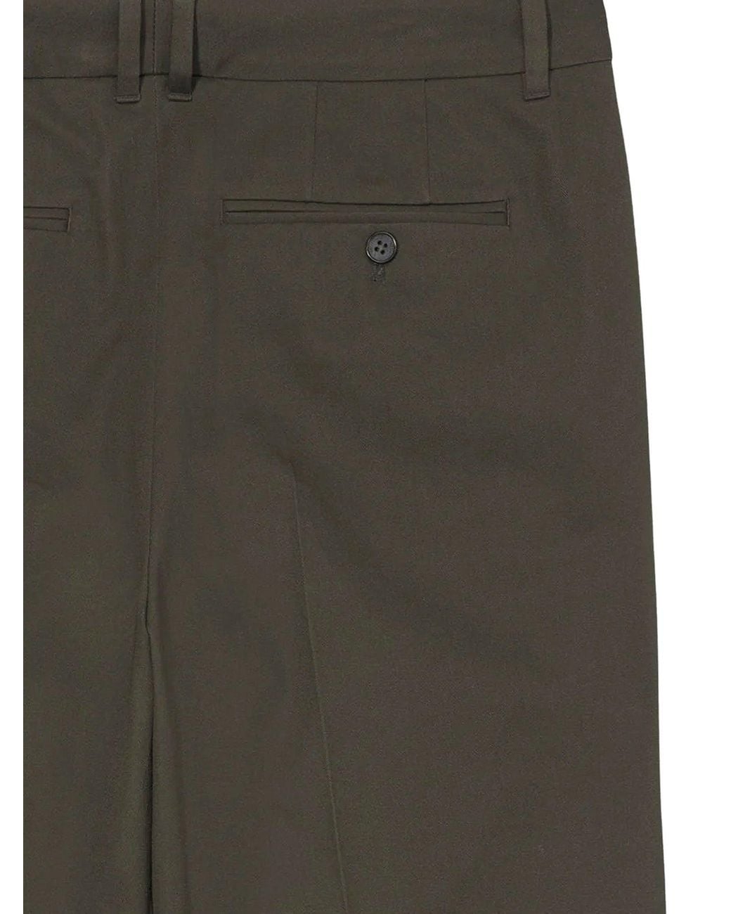 DUNST Green Tailored Trousers With Pleats for men