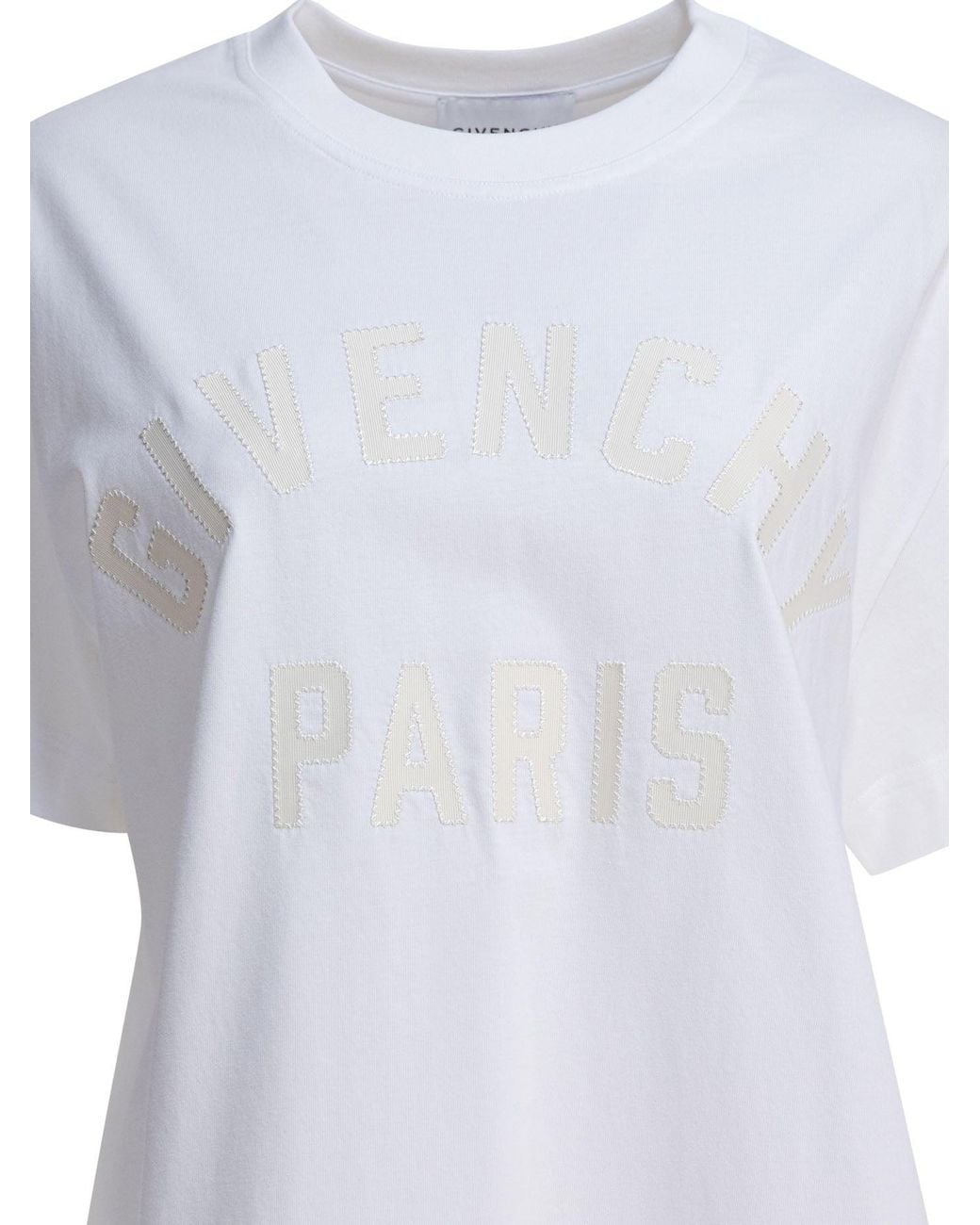 Givenchy White T-Shirt With Paris Logo