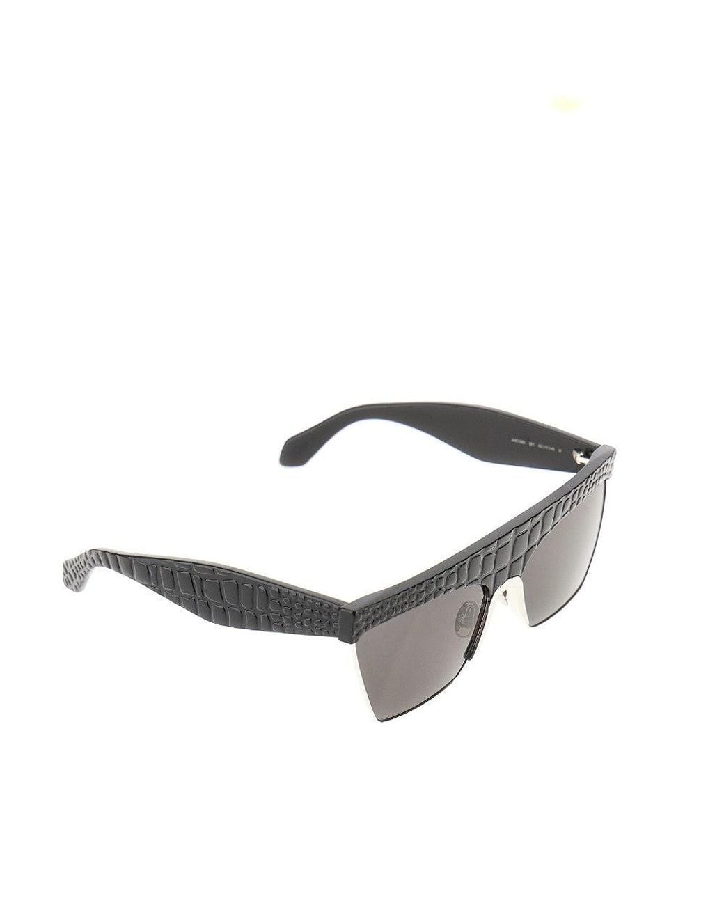 Alaïa Gray Croco-Effect Sunglasses