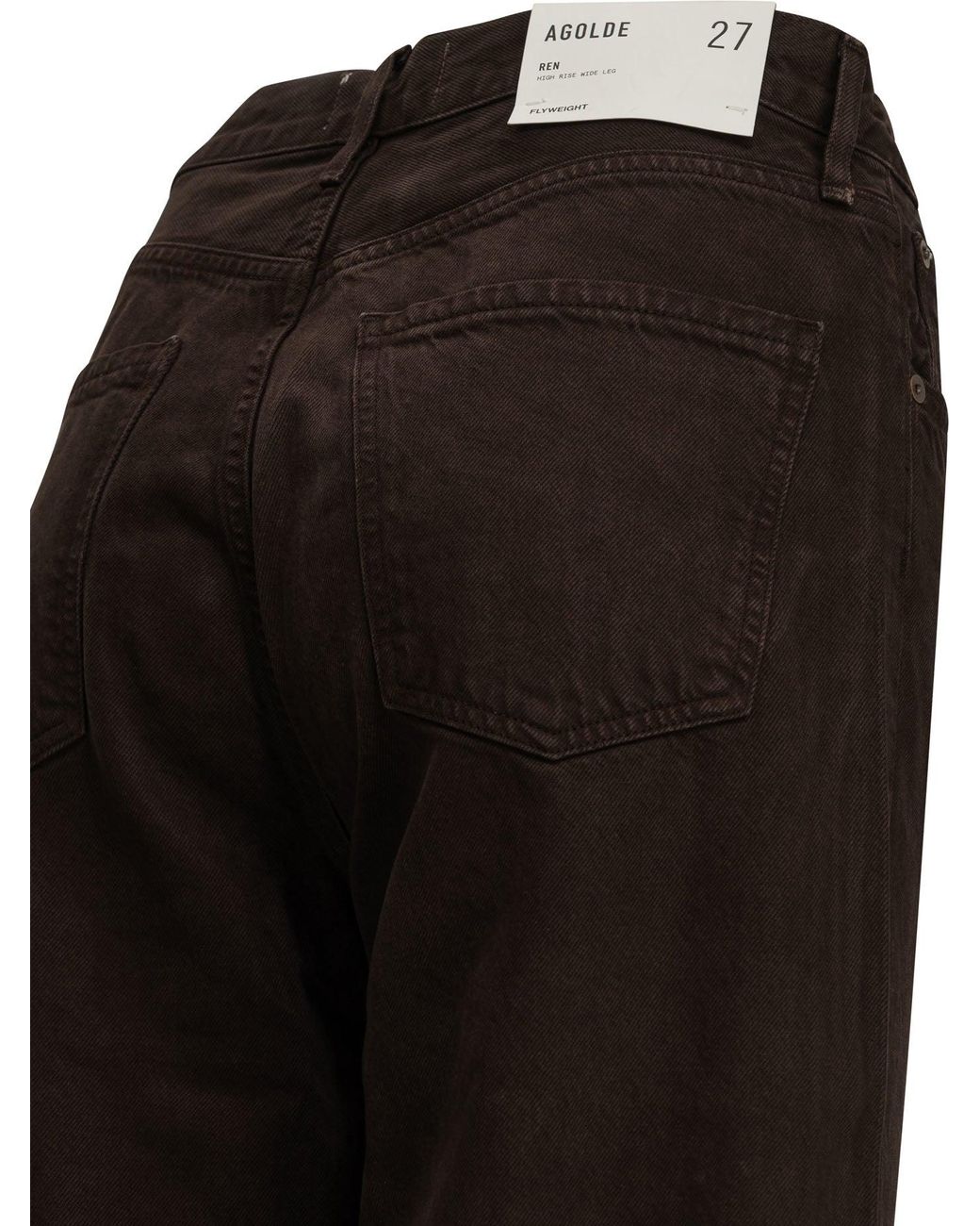 Agolde Black "Ren" Wide-Leg Jeans