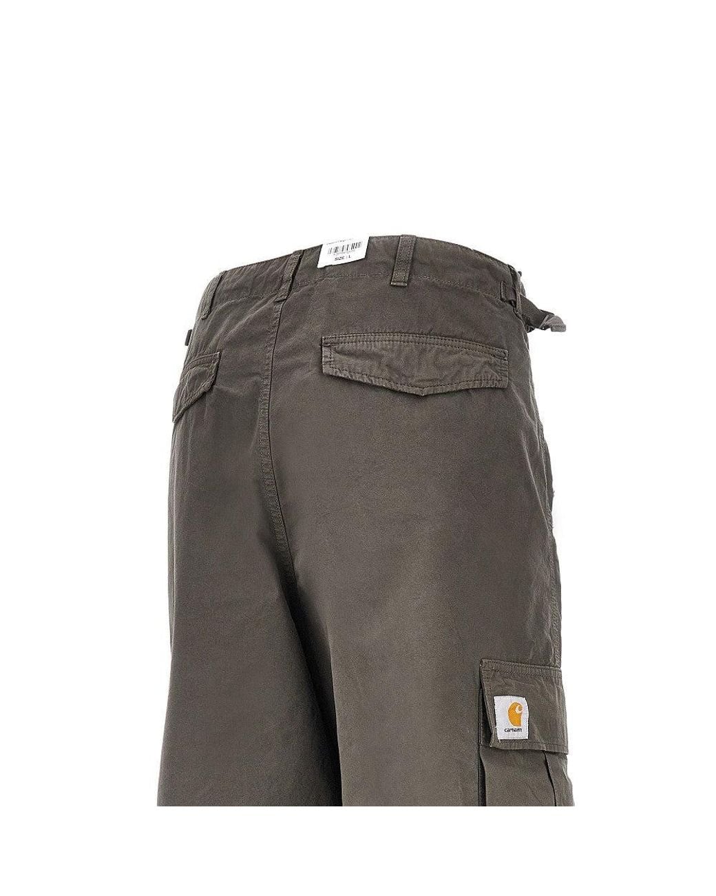 Carhartt Gray Osborn Cargo Pants Khaki for men