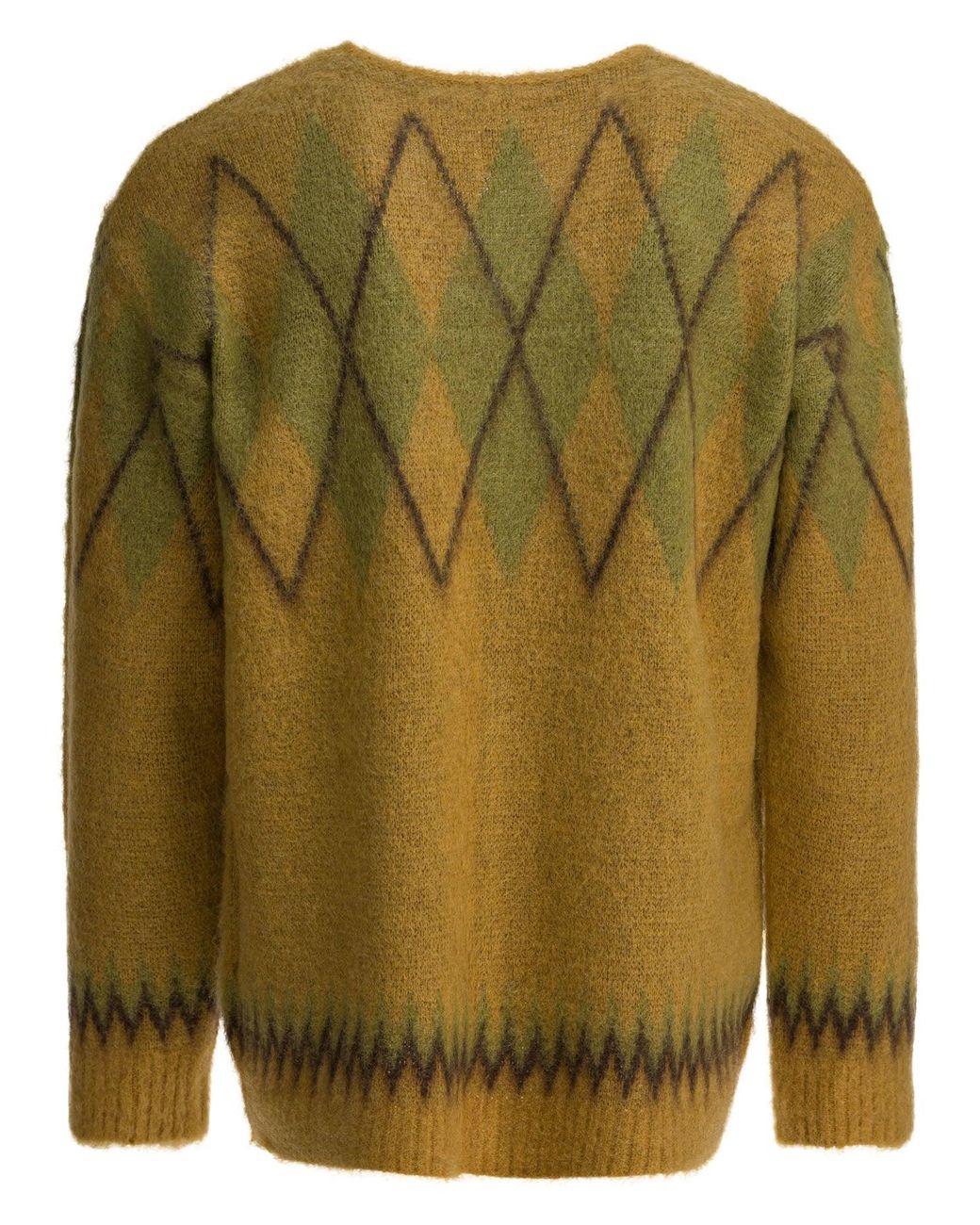 Needles Green Mohair Cardigan for men