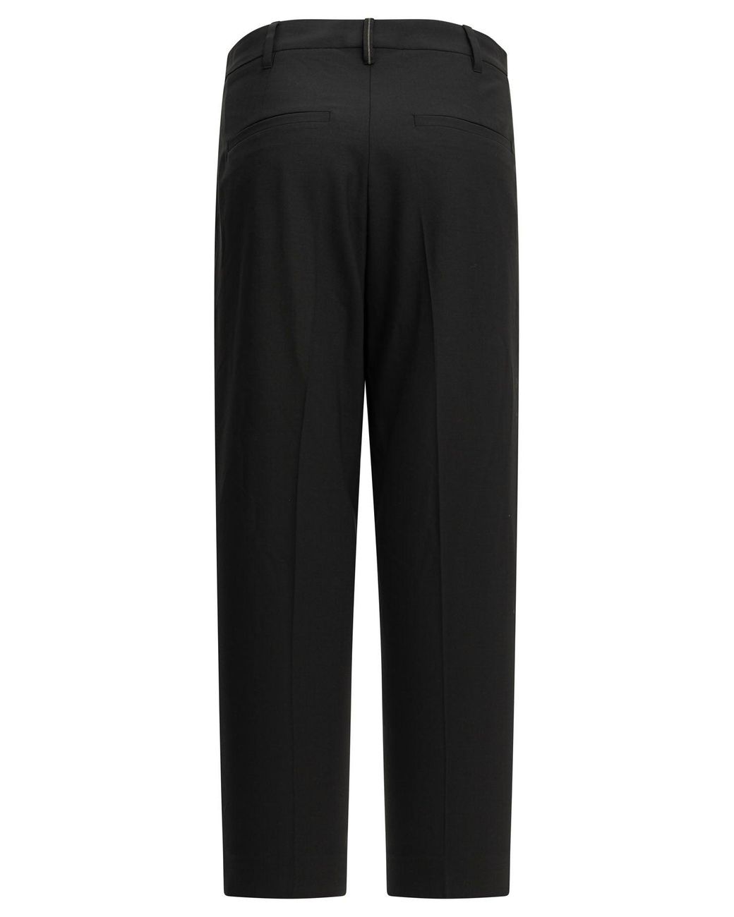 Brunello Cucinelli Black "Slouchy" Tailored Pants