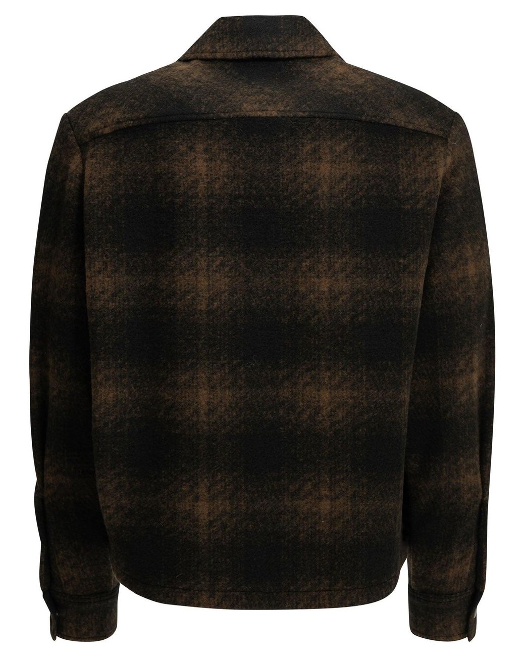 Moncler Black Checkered Overshirt Jacket for men