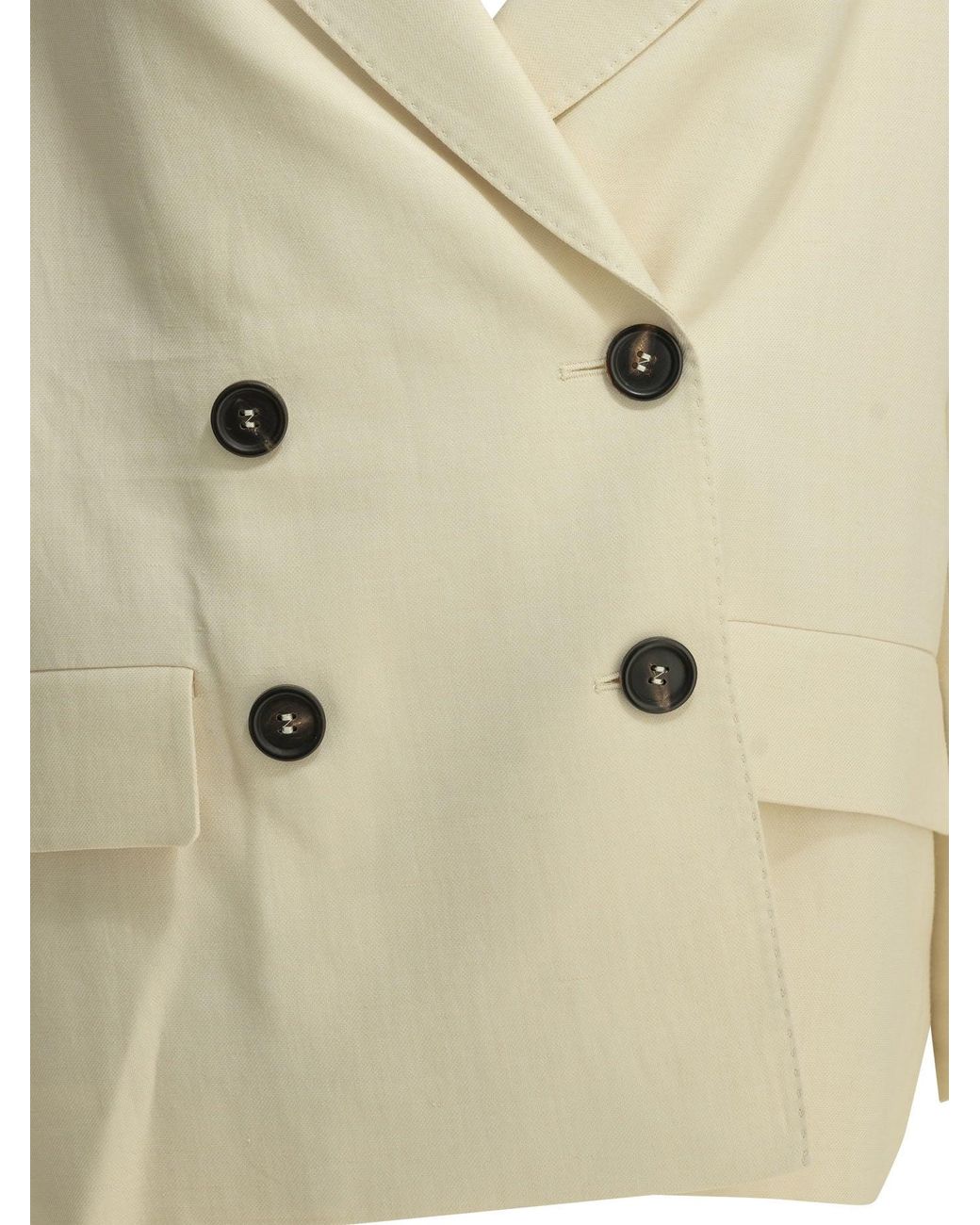 Brunello Cucinelli Natural "Fluid" Blazer
