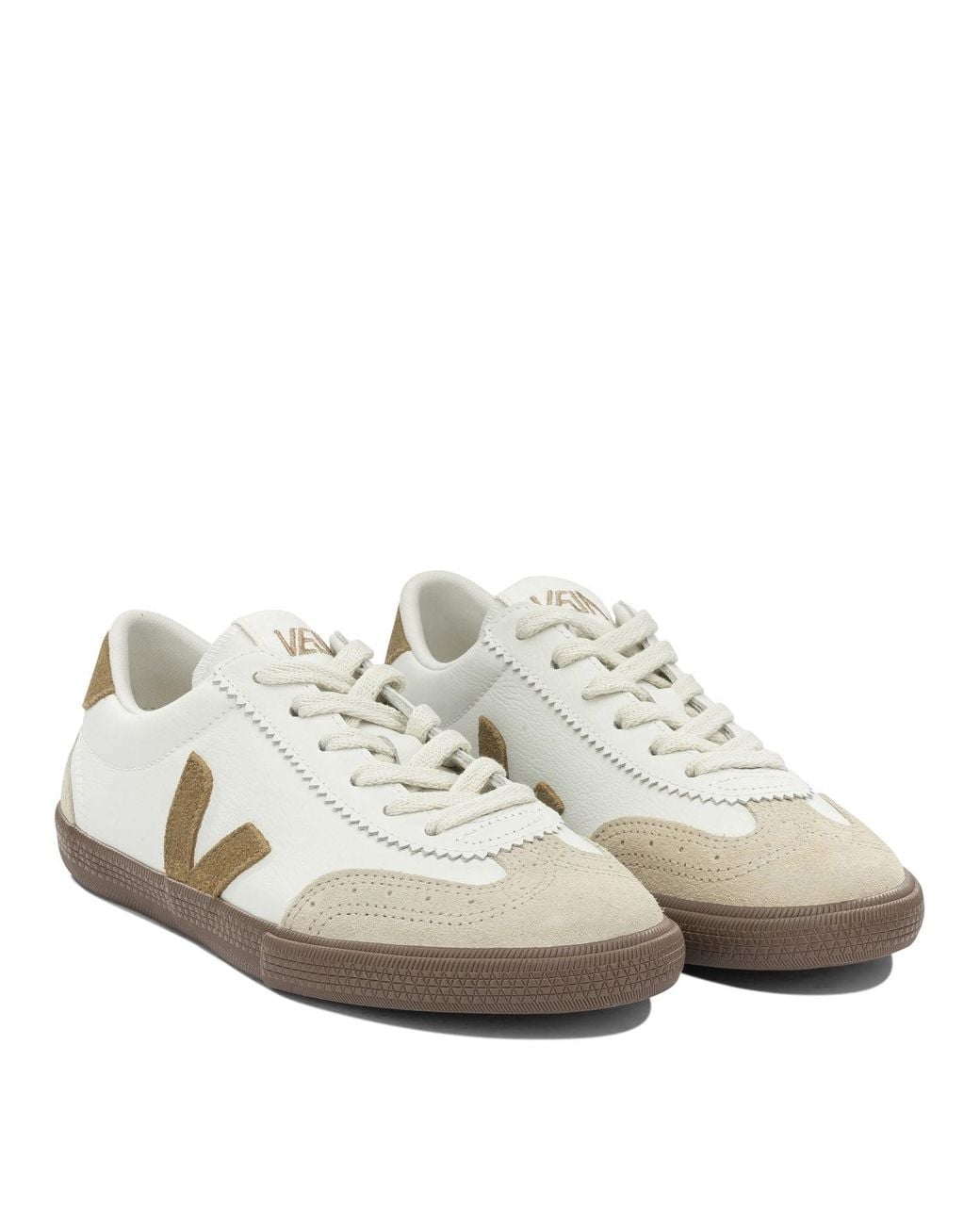 Veja White Volley Low-Top Sneakers