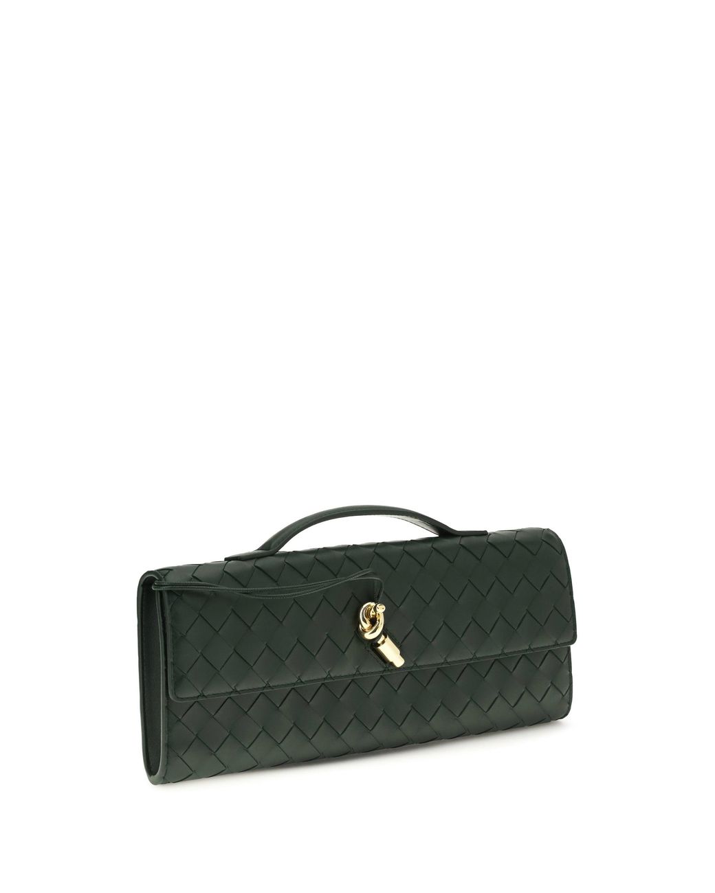 Bottega Veneta Green Handbag Andiamo Lambskin