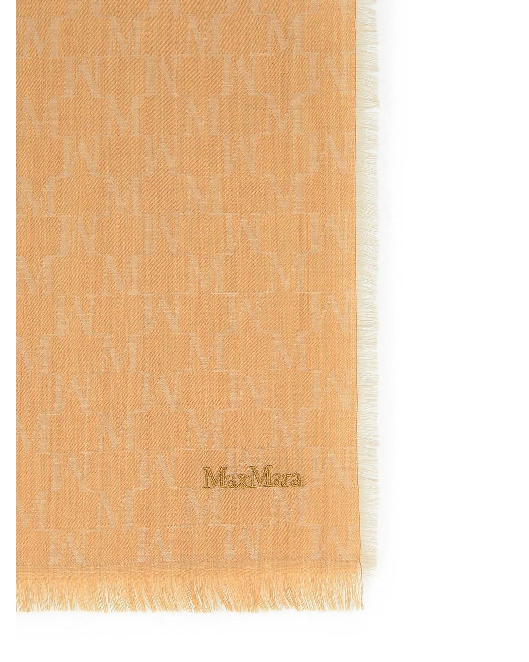 Max Mara Natural 'Magico' Camel Virgin Wool Scarf