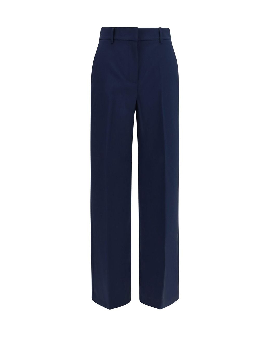 Weekend by Maxmara Blue Stretch Wool Palazzo Pants